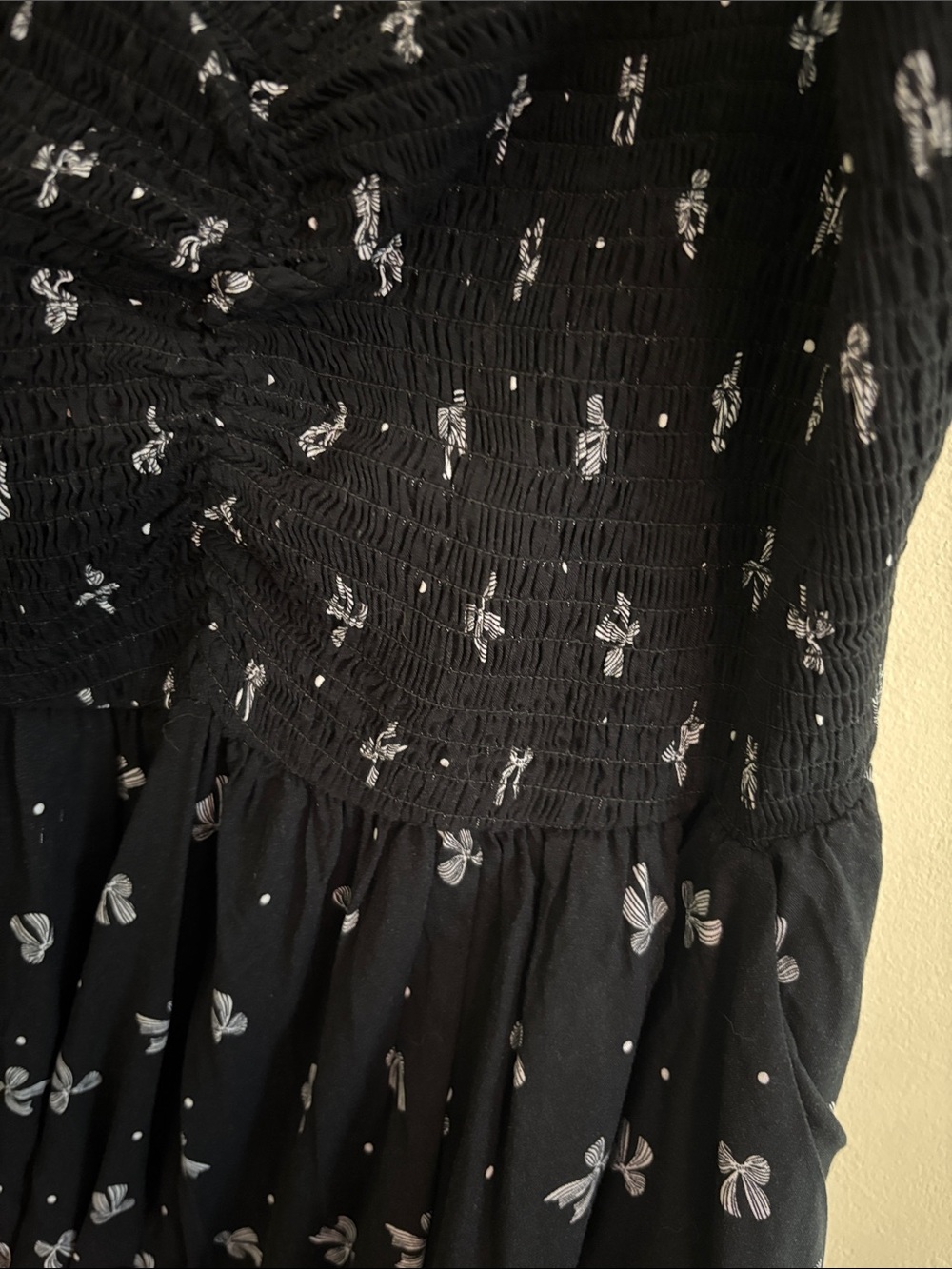 torrid black dress with white bow print - Picture 3 of 7